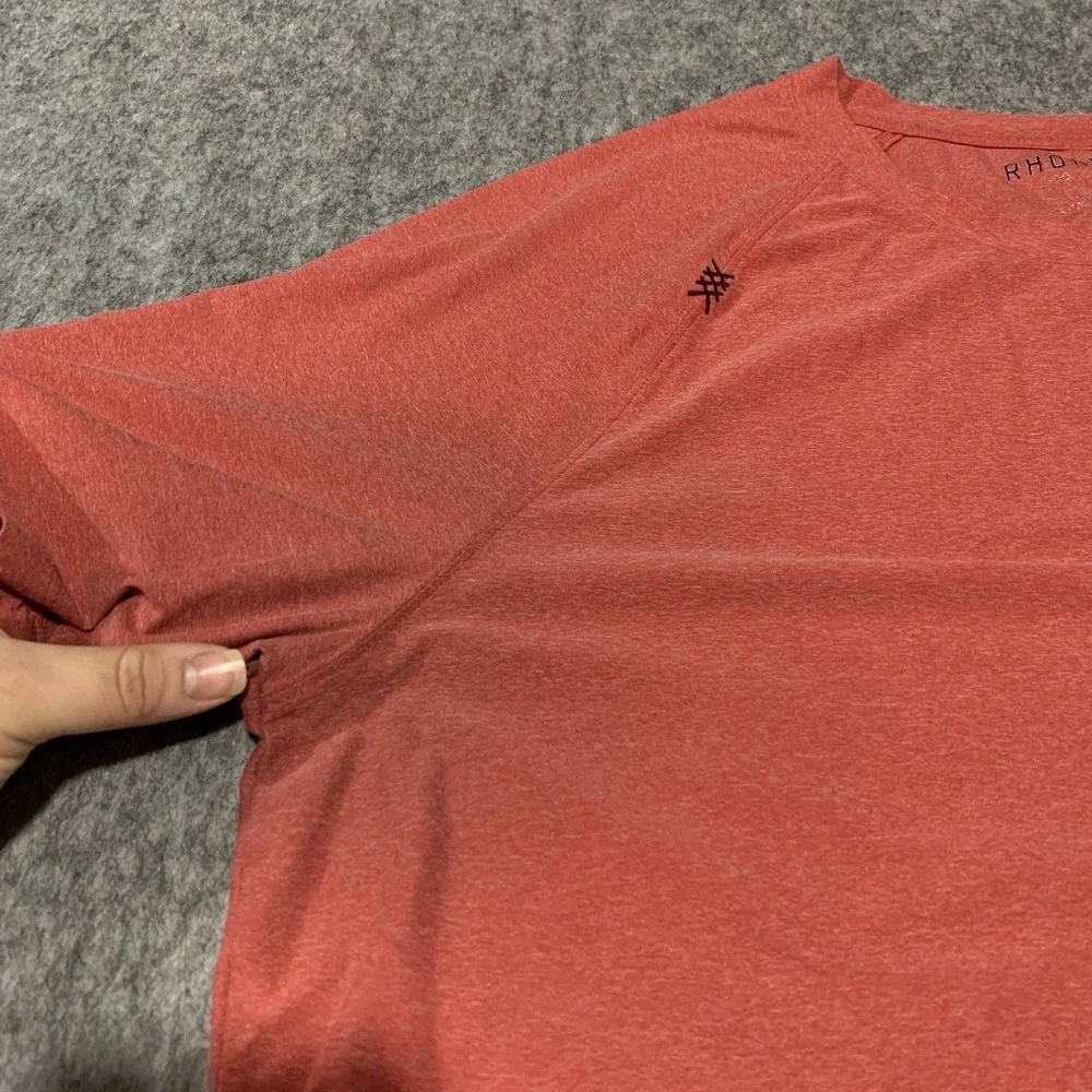 Lot of 2 - RHONE Men's Reign Short Sleeve Shirts Athleisure Comfort Red Blue XL - Picture 6 of 16